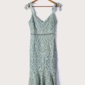 SOLD! Won Your Heart Sage Green Lace Tie-Strap